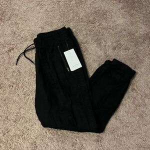 Athleta Cabo Linen Black Joggers